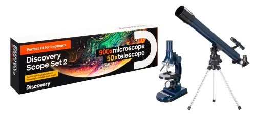 Набор Levenhuk Discovery Scope 2 с книгой,  2
