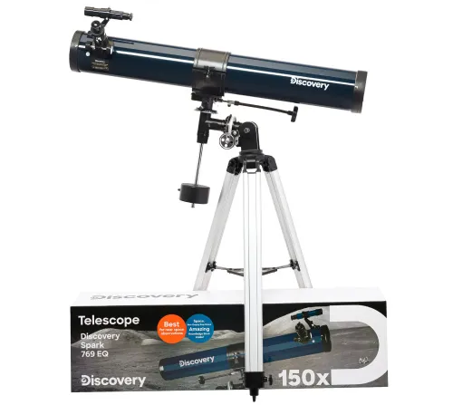 Телескоп Levenhuk Discovery Spark 769 EQ с книгой,  2