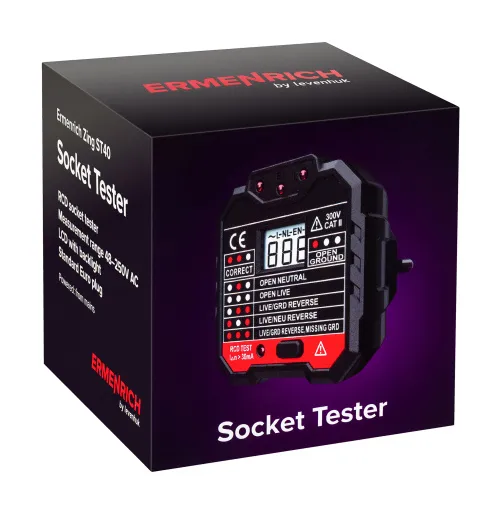 Тестер розеток Ermenrich Zing ST40,  5