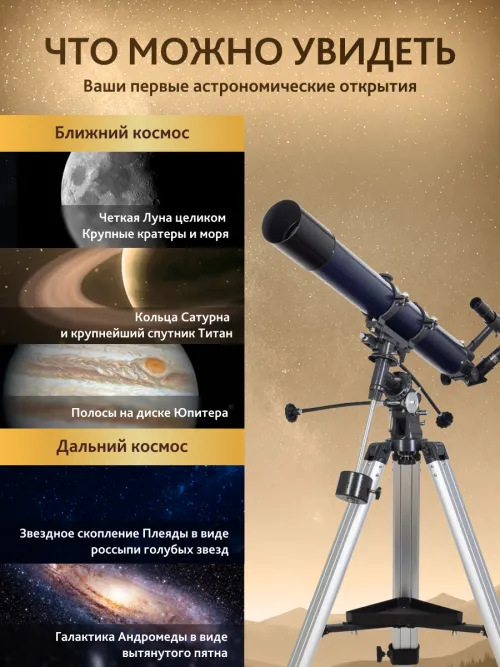 Телескоп Levenhuk New Skyline PLUS 80/900 EQ2,  16