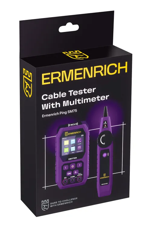 Кабельный тестер с мультиметром Ermenrich Ping SM75,  10