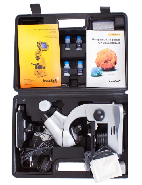 Микроскоп цифровой Levenhuk D70L, монокулярный,  15