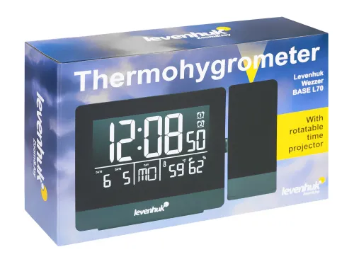 Часы-термометр Levenhuk Wezzer BASE L70 с проектором,  10