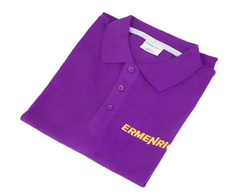 Фирменная футболка-поло Ermenrich, фиолетовая, размер XL,  3