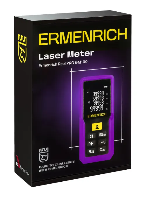 Лазерная рулетка Ermenrich Reel PRO GM100,  7