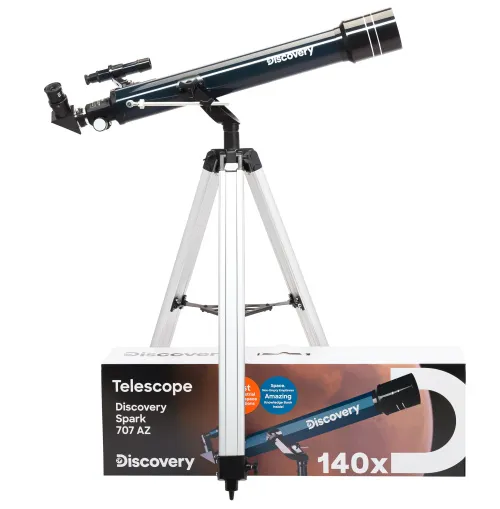 Телескоп Levenhuk Discovery Spark 707 AZ с книгой,  2